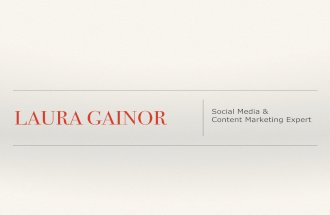 Laura Gainor - Social Media & Content Marketing Service Offerings