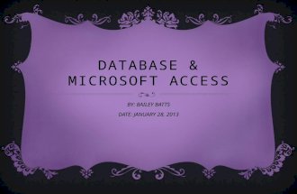 Database and Access Power Point