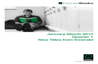 Emerald Group Publishing New Titles Jan-Mar 2012