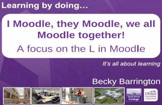 A focus on structuring learning in Moodle