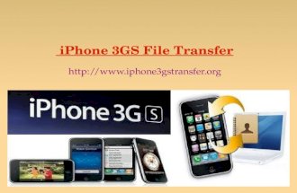 iPhone 3GS File Transfer Is Possible Now