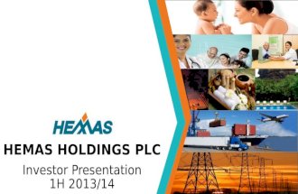 Hemas Holdings Investor Presentation 1H 2013/14