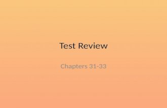 Test 31 33 review