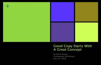Good Copy Starts With a Great Concept - DD Kullman