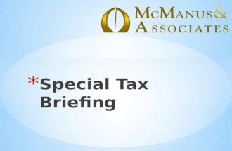 Special Tax Briefing: Update for 2014