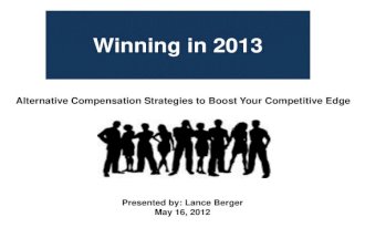 Kenexa winning in 2012 alternative compensation strategies