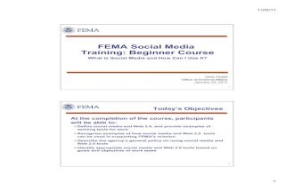 FEMA Social Media Training