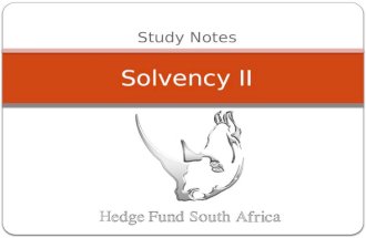 Solvency ii Study Notes
