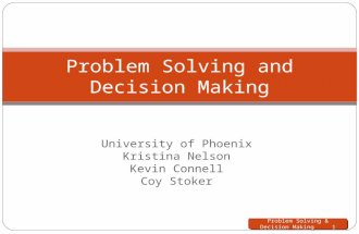Problem solving and decision making presentation