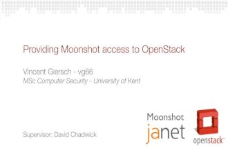 UKC - Msc Project - Providing Moonshot access to OpenStack