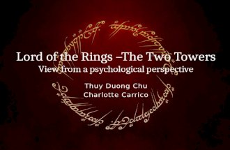 Psychological view of "Lord of the rings - the two towers"