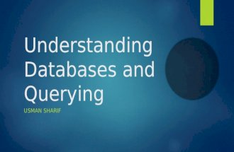 Understanding databases and querying
