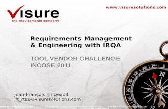INCOSE 2011 - Tool Vendor Challenge - Visure Solutions