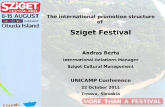 UNICAMP - Berta - Sziget international promotion