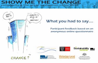 2010 Show me the Change conference evaluation