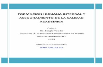 Cife formación humana integral y aseguramiento de la calidad académica