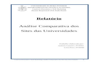 Web Marketing - Análise Comparativa dos Web sites de Universidades Portuguesas