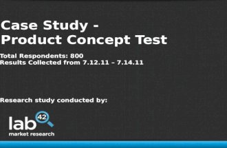 Case Study -  Product Concept Test