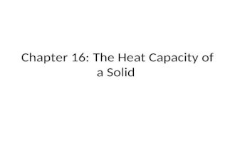 The heat capacity of a solid