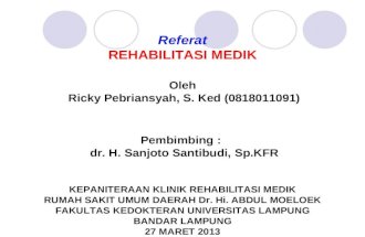 Rehabilitasi Medik Ricky Pebriansyah
