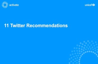 11 Recommendations - Twitter
