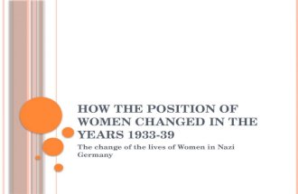 Position of Women Nazi State