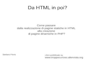 Da html in_poi, verso PHP