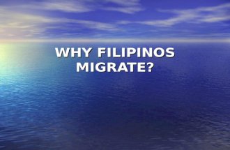 Why filipinos migrate