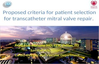 Esc patient selection for Mitraclip