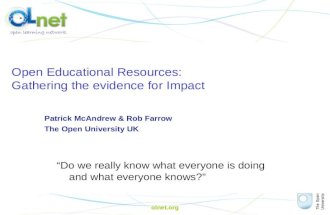 Open Educational Resources: Gathering the evidence for Impact