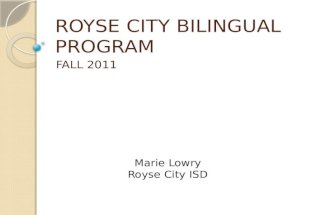Royse city bilingual program