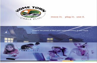 Portfolio of work - HomeTown Cable Plus video, brochure, retail display, writing, design
