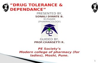 Drug tolerance & dependance