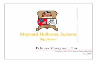 Behavior Management Plan