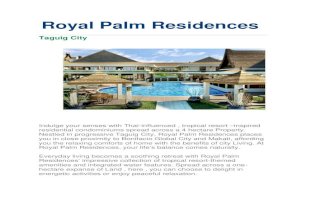 Royal Palm Residences Vacation Resort Condo Great Investment No Spot Downpayment