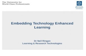 ALTNWESIG Embedding Technology Enhanced Learning by Dr Neil Ringan