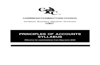 Csec principles of accounts syllabus