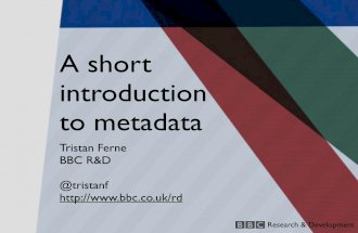 An short introduction to metadata