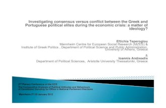 Political consensus and conflict in greece and portugal
