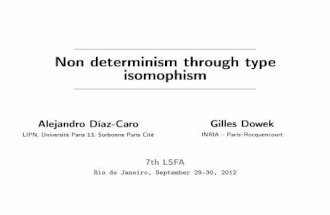 Non determinism through type isomophism