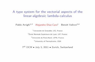 A type system for the vectorial aspects of the linear-algebraic lambda-calculus