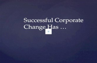 Corporate Change