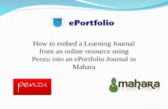 Dit e portfolio journal and how to insert penzu