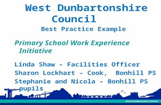 West dunbartonshire primary school work experience presentation oct 2013