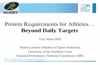 Dr Gary Slater - Protein requirements for athletes
