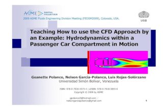 Teaching How to use the CFD Approach by an Example: Hydrodynamics within a Passenger Car Compartment in Motion