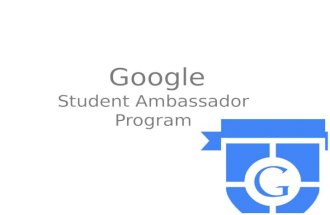 Google Student Ambassador Program - Fr version