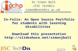 In-Folio: an Open Source portfolio for students with learning disabilities