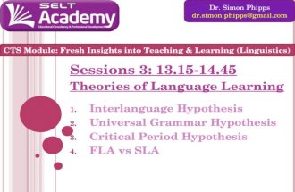 CTS-Academic: Module 2 session 3 theories of language learning