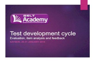 3.2 test development cycle: plenary CTS-Academic